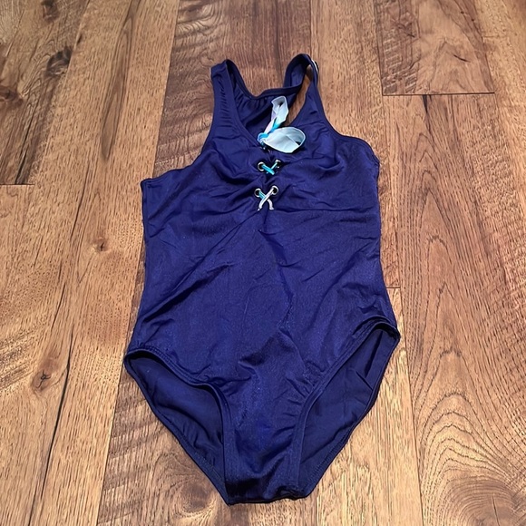 Random Hearts Girl’s One Piece Swimsuit Size 10 - Picture 1 of 4